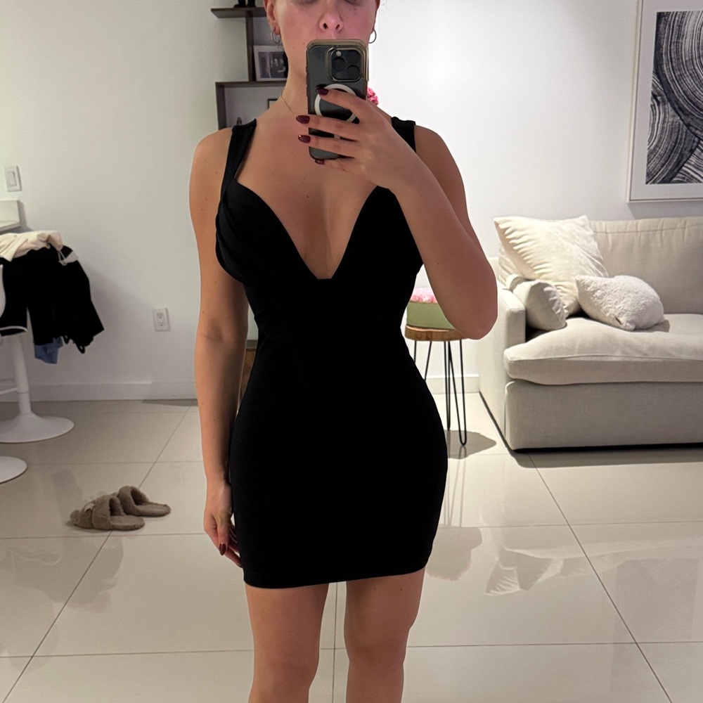 Black corset mini dress never worn